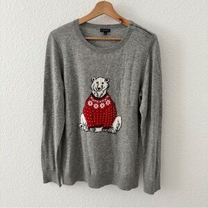 Talbots Polar Bear Lambswool Blend Holiday Christmas Sweater